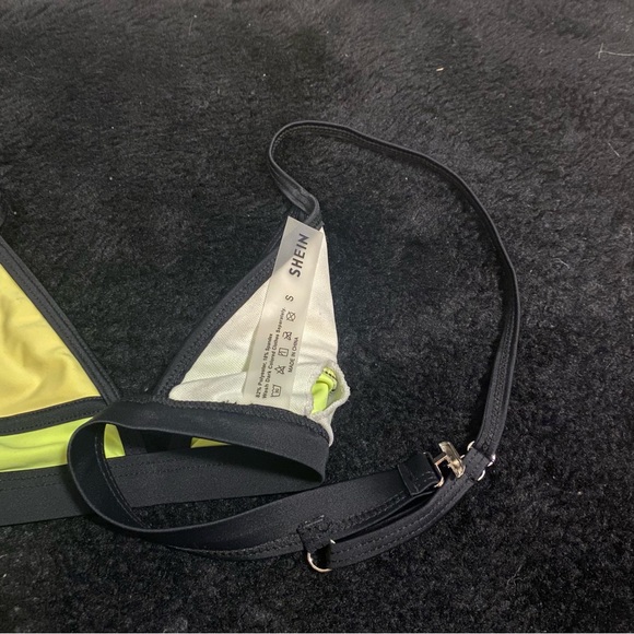 BLACK AND GREEN/YELLOW NEON BIKINI SMALL - Picture 3 of 5